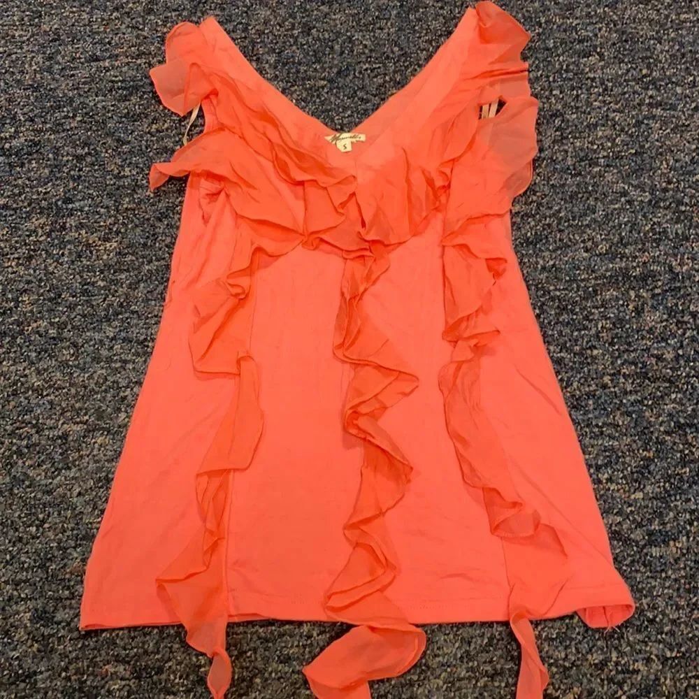 MarineBlu Pink Ruffle Top sz. S